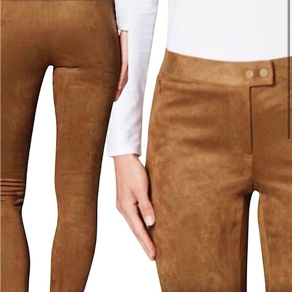 J.Jill brown camel suede like soft stretchy ankle leggings slacks XS petite - Picture 1 of 11